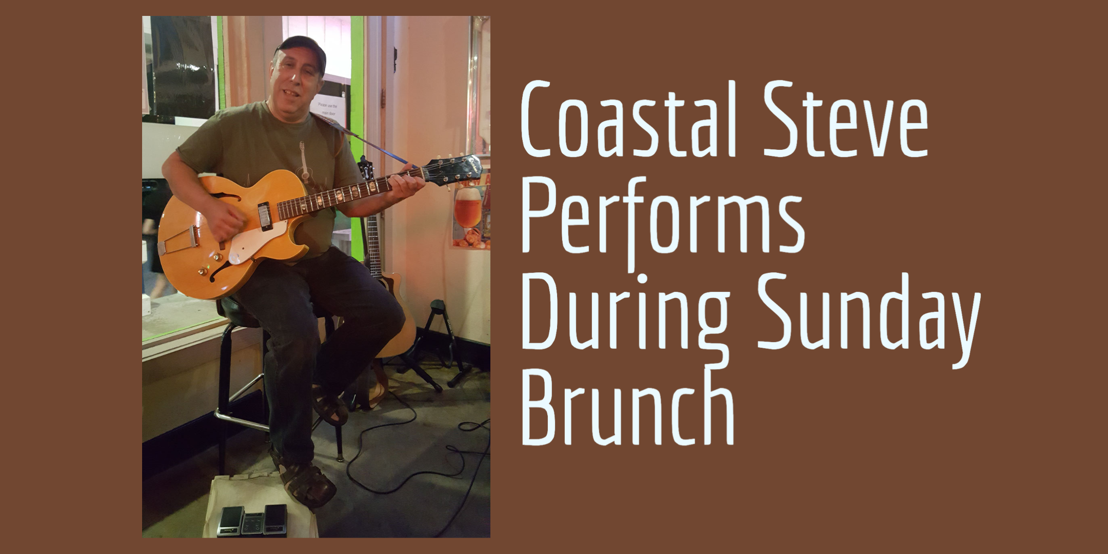 Coastal Steve Bramow performs acoustic sounds during Sunday Brunch at The Reserve Retreat