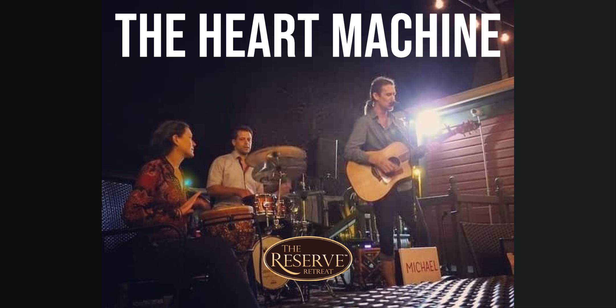 the heart machine live at the reserve retreat on wednesday, december 8, from 7:30-9:30p