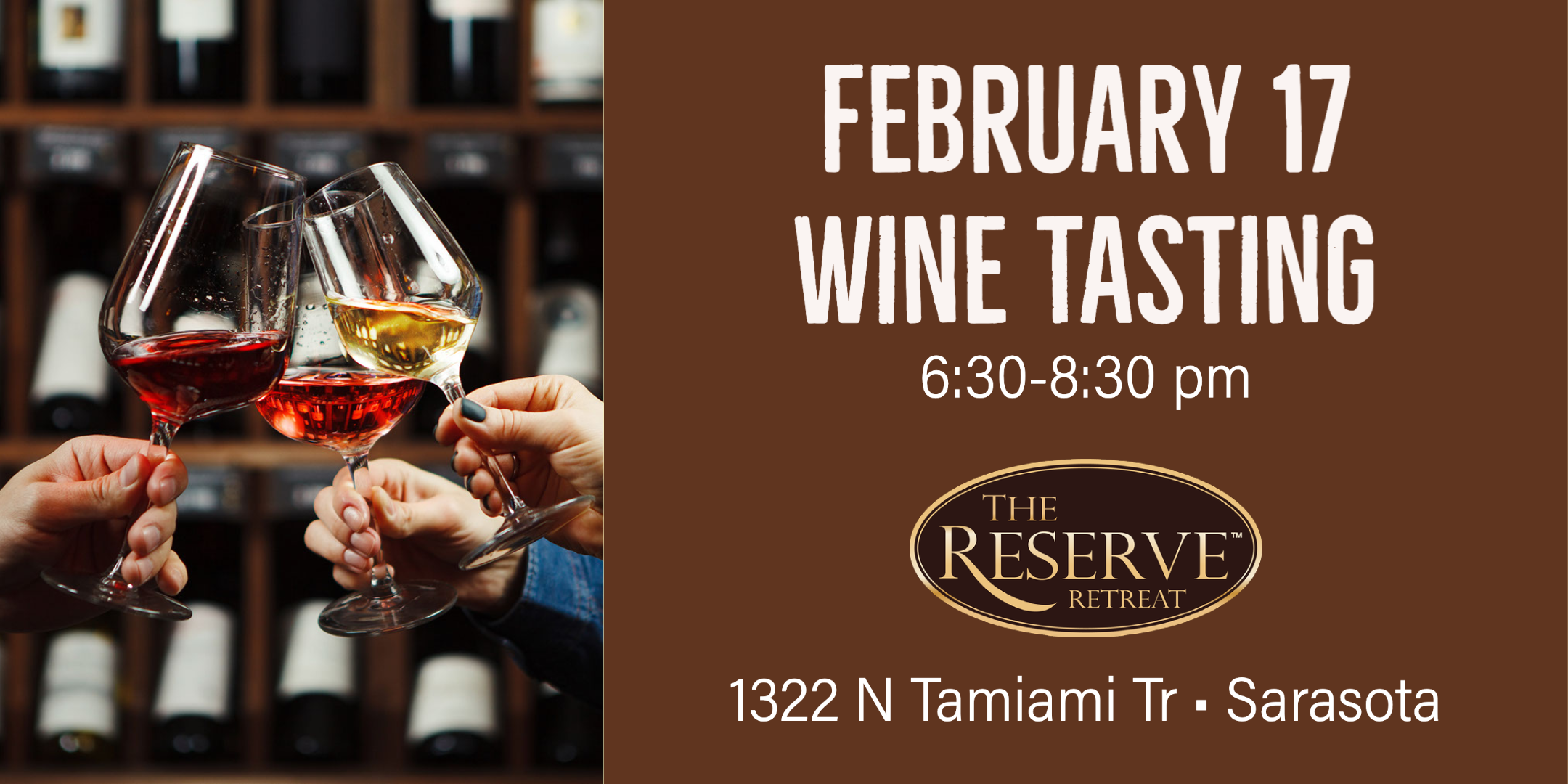 Feb 17 wine tasting at The Reserve Retreat