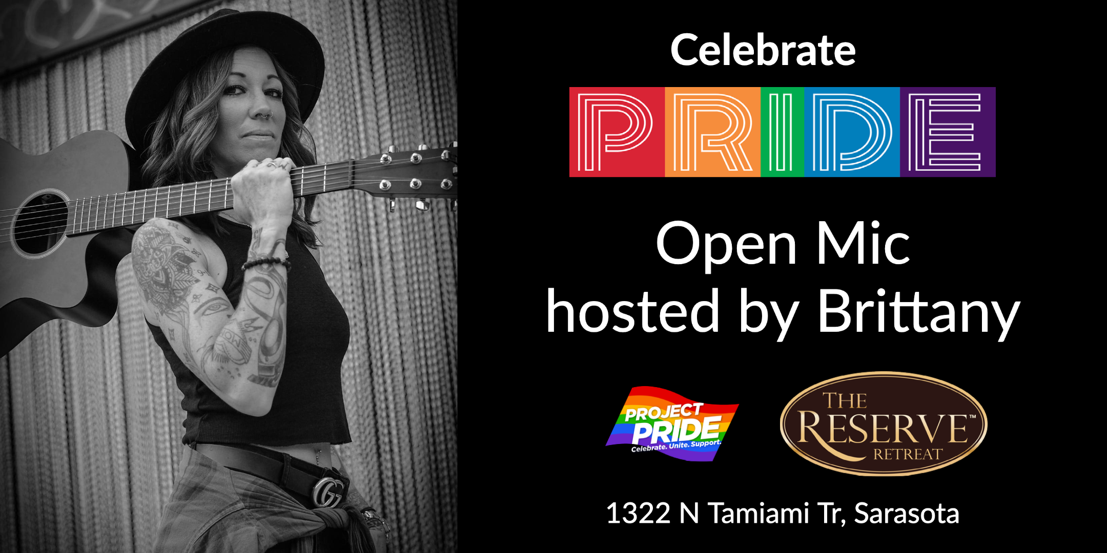 Brittany Loeffler hosts Open Mic during PRIDE month at The Reserve Retreat in Sarasota Florida