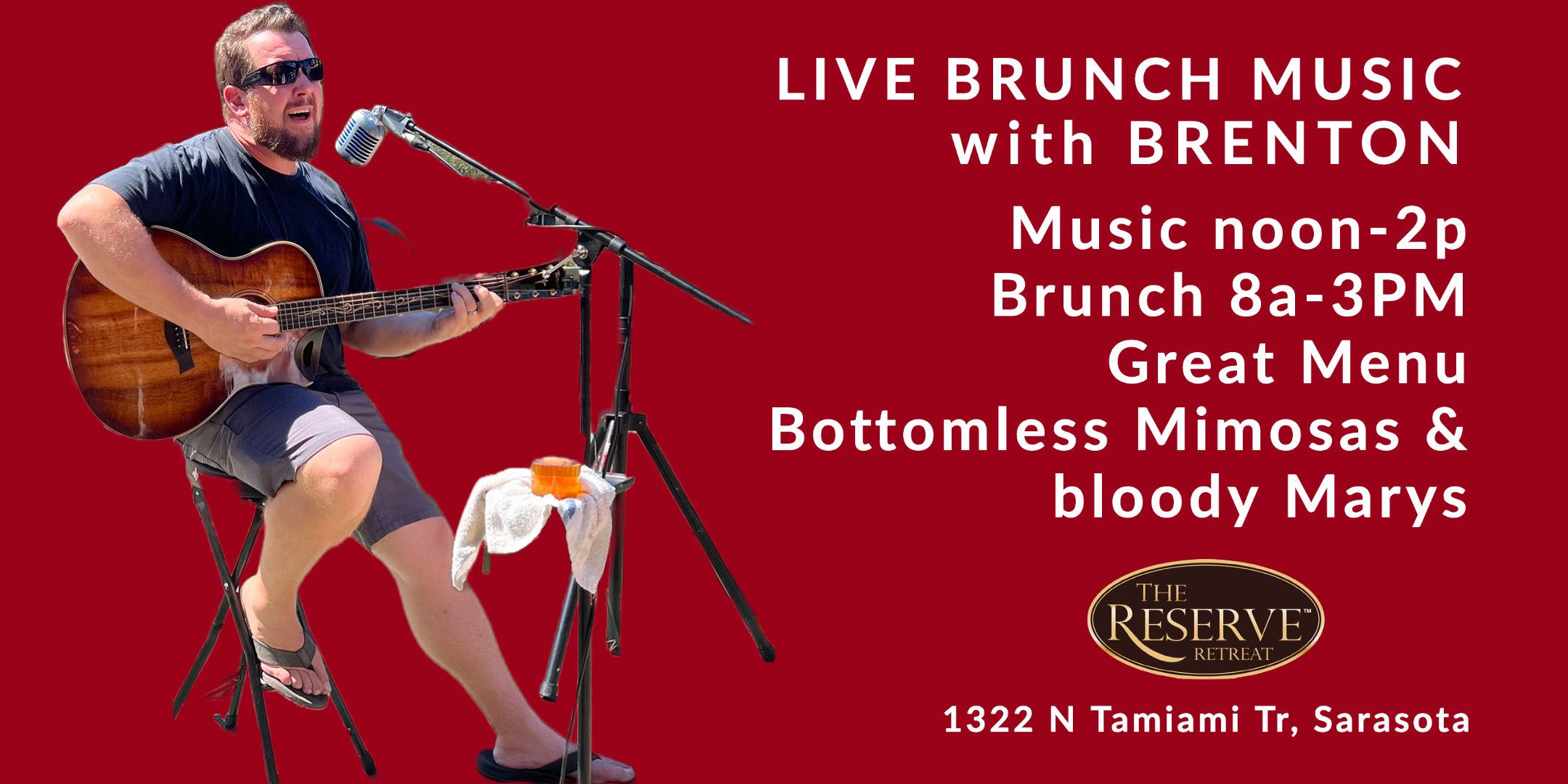 Brenton entertains during Sunday brunch from noon-2