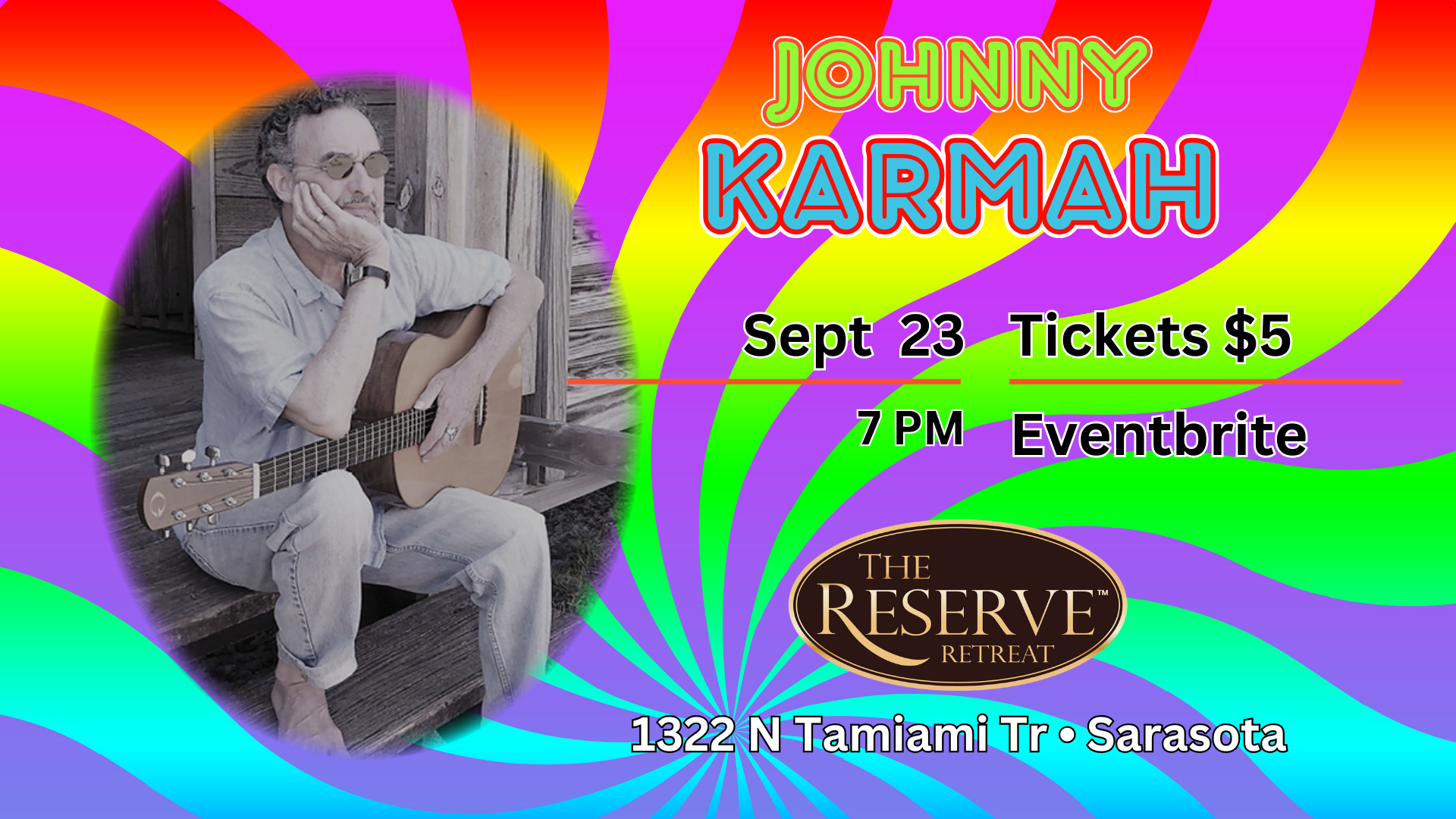 Johnny Karmah live at The Reserve Retreat Sept 23